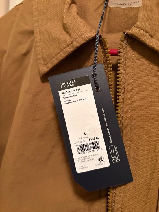 VRST Limitless Canvas Chore Jacket. Size large. New with tags - Picture 9 of 9